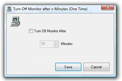 Monitor Off after configurable duration (in minutes)